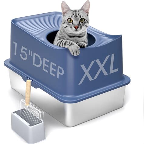 amazon metal litter box|best stainless steel cat box.